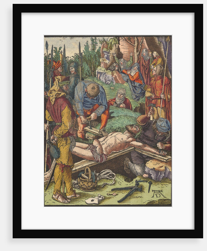 Christ Nailed to the Cross, from the Small Woodcut Passion by Albrecht Dürer