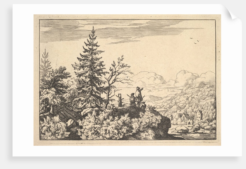 Two Men on a Rock Terrace by Allart van Everdingen