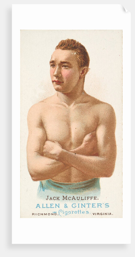 Jack McAuliffe, Pugilist, from World's Champions, Series 1 for Allen & Ginter Cigare…, 1887 by Allen & Ginter
