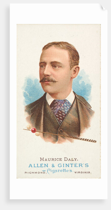 Maurice Daly, Billiard Player, from World's Champions, Series 1 for Allen & Ginter C…, 1887 by Allen & Ginter