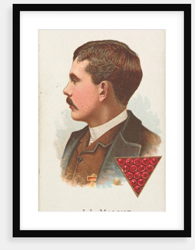 J.L. Malone, Pool Player, from World's Champions, Series 1 for Allen & Ginter Cigare…, 1887 by Allen & Ginter