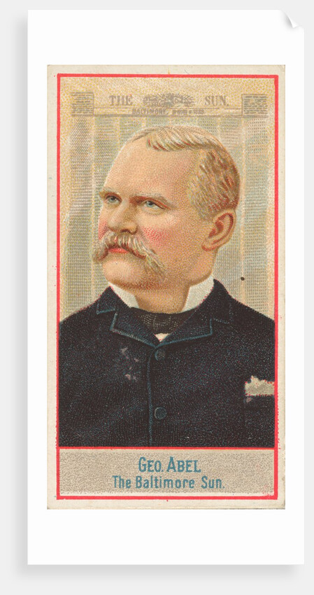George Abel, The Baltimore Sun, from the American Editors series for Allen & Ginter C…, 1887 by Allen & Ginter