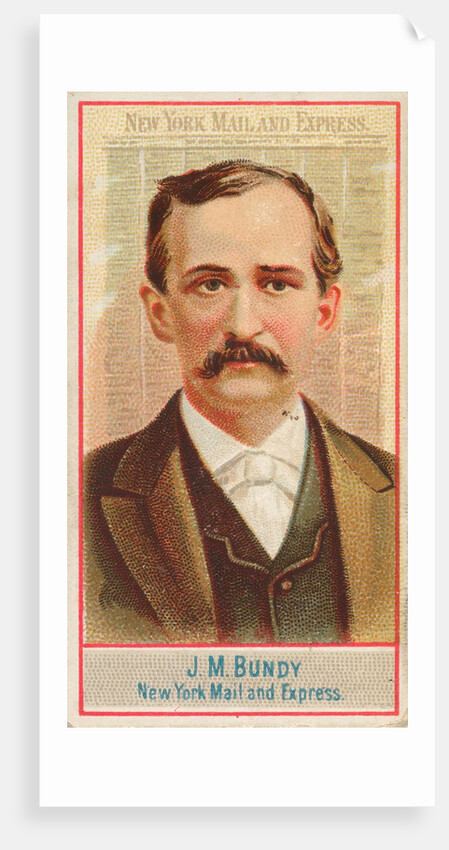 J.M. Bundy, New York Mail and Express, from the American Editors series for Allen & G…, 1887 by Allen & Ginter