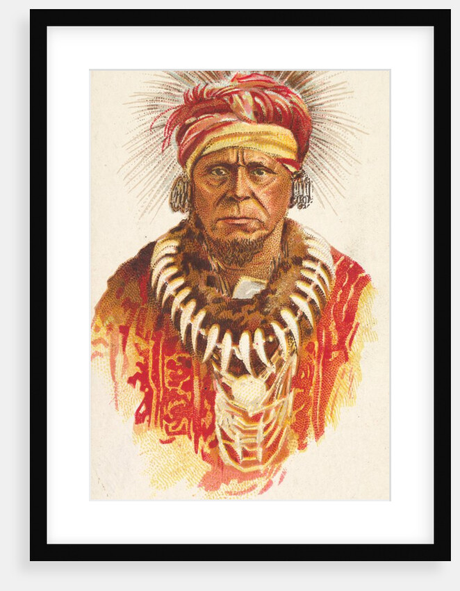 Keokuk, Sac and Fox, from the American Indian Chiefs series for Allen & Ginter Cigare…, 1888 by Allen & Ginter