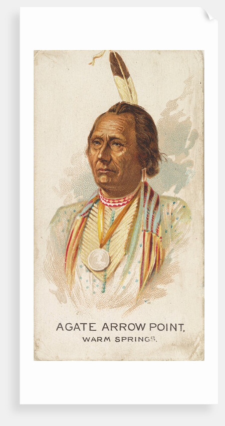 Agate Arrow Point, Warm Springs, from the American Indian Chiefs series for Allen & G…, 1888 by Allen & Ginter