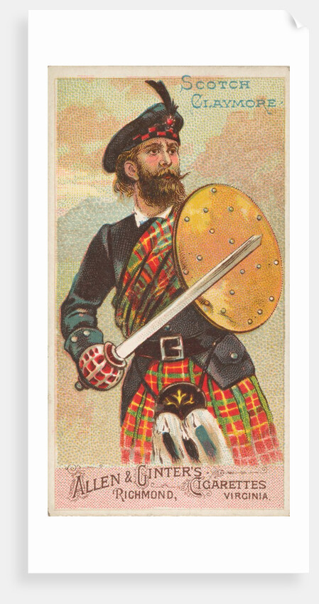 Scotch Claymore, from the Arms of All Nations series for Allen & Ginter Cigarettes Br…, 1887 by Allen & Ginter