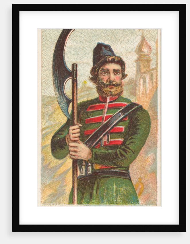 Russian Strelitz Axe, from the Arms of All Nations series for Allen & Ginter Cigarett…, 1887 by Allen & Ginter