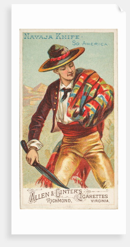 Navaja Knife, South America, from the Arms of All Nations series for Allen & Ginter C…, 1887 by Allen & Ginter