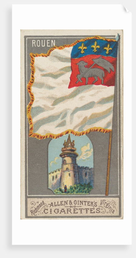 Rouen, from the City Flags series for Allen & Ginter Cigarettes Brands, 1887 by Allen & Ginter