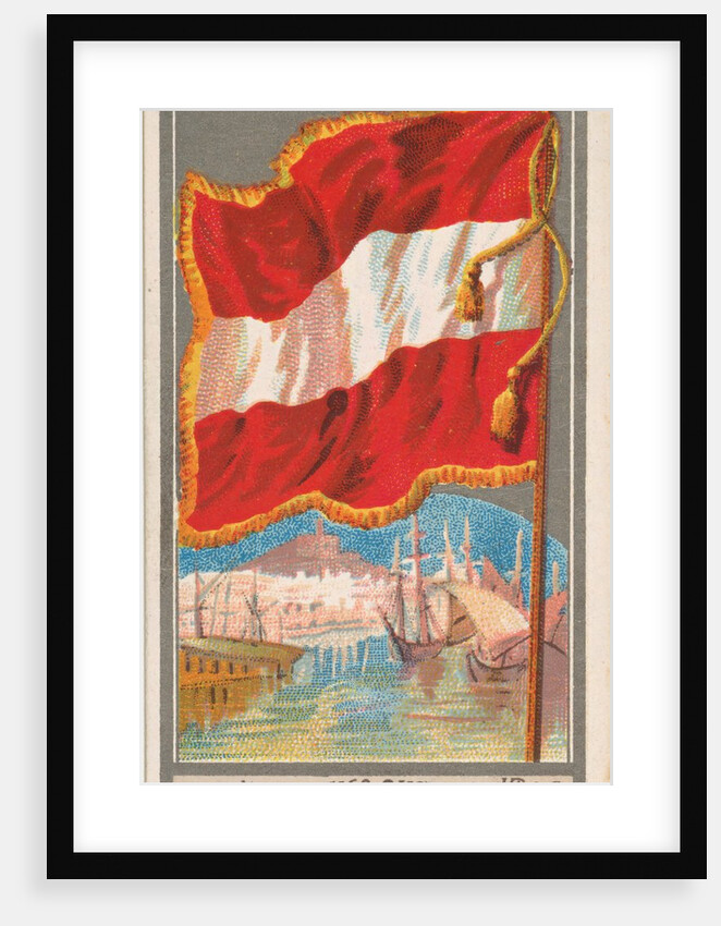 Trieste, from the City Flags series for Allen & Ginter Cigarettes Brands, 1887 by Allen & Ginter