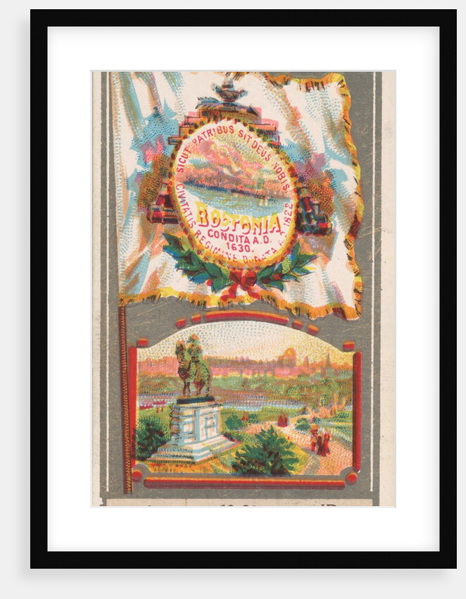 Boston, from the City Flags series for Allen & Ginter Cigarettes Brands, 1887 by Allen & Ginter