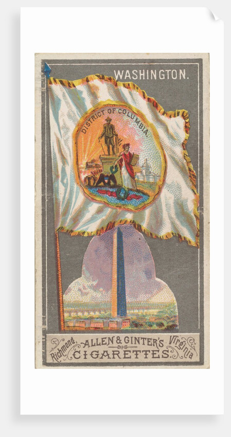 Washington, from the City Flags series for Allen & Ginter Cigarettes Brands, 1887 by Allen & Ginter