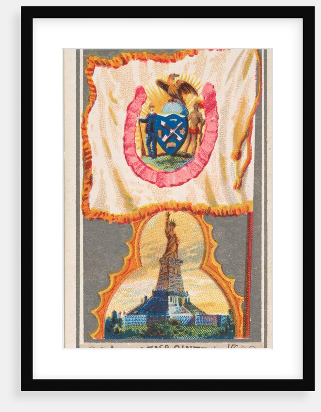 New York, from the City Flags series for Allen & Ginter Cigarettes Brands, 1887 by Allen & Ginter