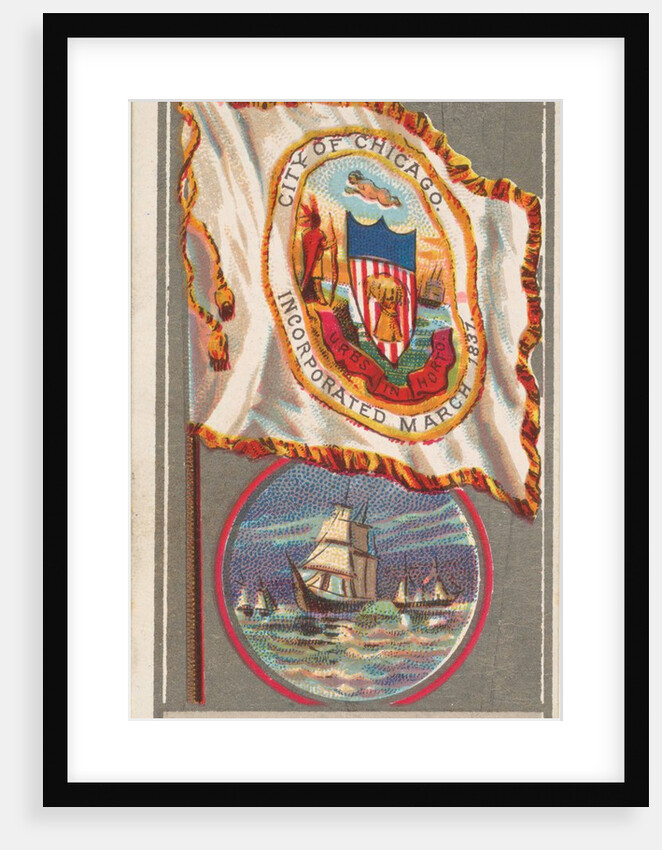 Chicago, from the City Flags series for Allen & Ginter Cigarettes Brands, 1887 by Allen & Ginter
