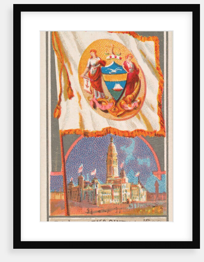 Philadelphia, from the City Flags series for Allen & Ginter Cigarettes Brands, 1887 by Allen & Ginter