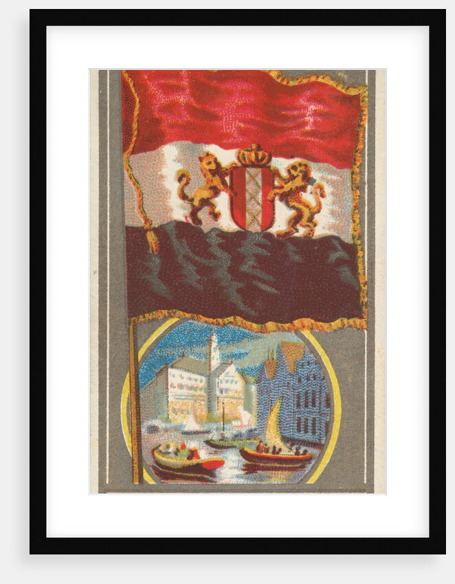 Amsterdam, from the City Flags series for Allen & Ginter Cigarettes Brands, 1887 by Allen & Ginter