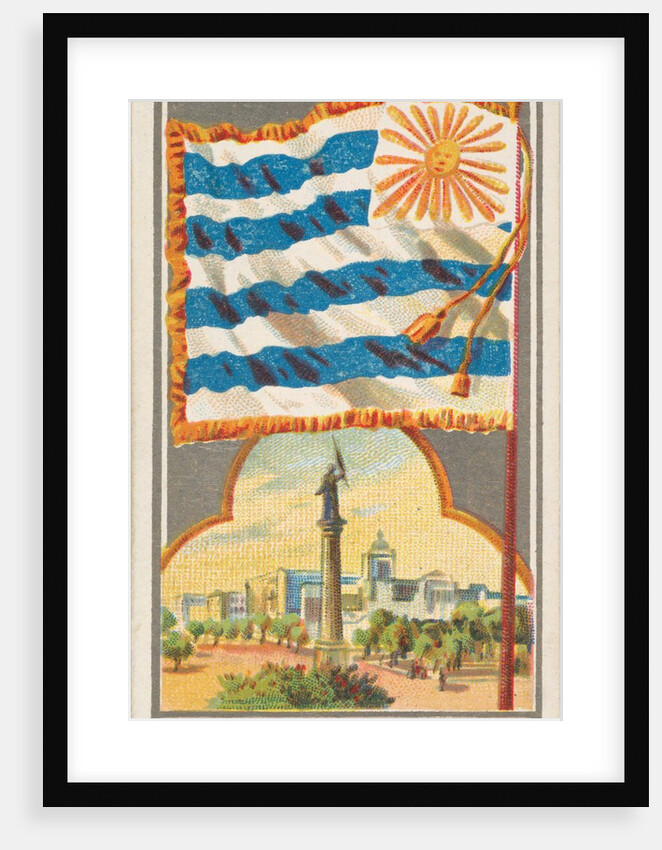 Montevideo, from the City Flags series for Allen & Ginter Cigarettes Brands, 1887 by Allen & Ginter
