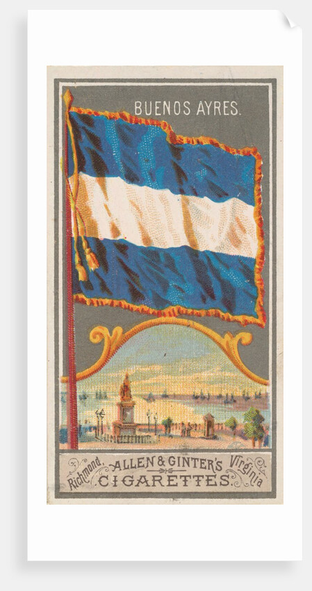 Buenos Aires, from the City Flags series for Allen & Ginter Cigarettes Brands, 1887 by Allen & Ginter