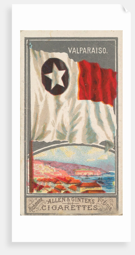 Valparaiso, from the City Flags series for Allen & Ginter Cigarettes Brands, 1887 by Allen & Ginter