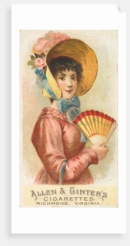 Plate 2, from the Fans of the Period series for Allen & Ginter Cigarettes Brands, 1889 by Allen & Ginter
