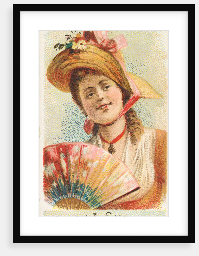 Plate 5, from the Fans of the Period series for Allen & Ginter Cigarettes Brands, 1889 by Allen & Ginter
