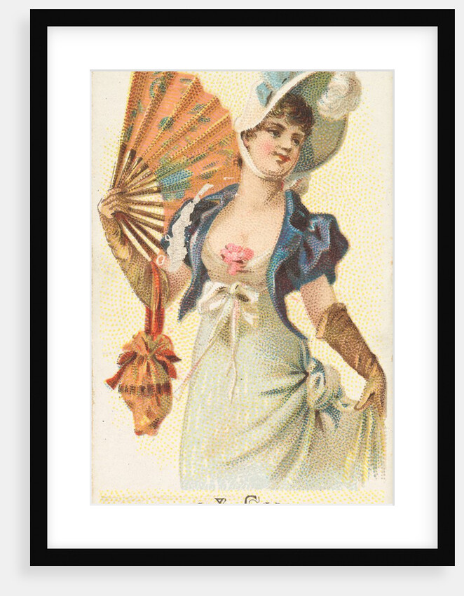 Plate 7, from the Fans of the Period series for Allen & Ginter Cigarettes Brands, 1889 by Allen & Ginter