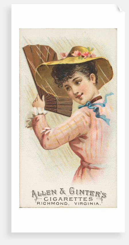 Plate 13, from the Fans of the Period series for Allen & Ginter Cigarettes Brands, 1889 by Allen & Ginter