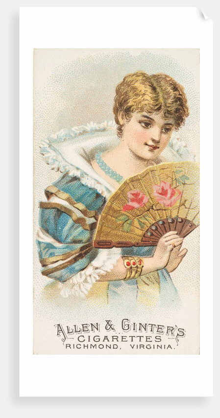 Plate 14, from the Fans of the Period series for Allen & Ginter Cigarettes Brands, 1889 by Allen & Ginter