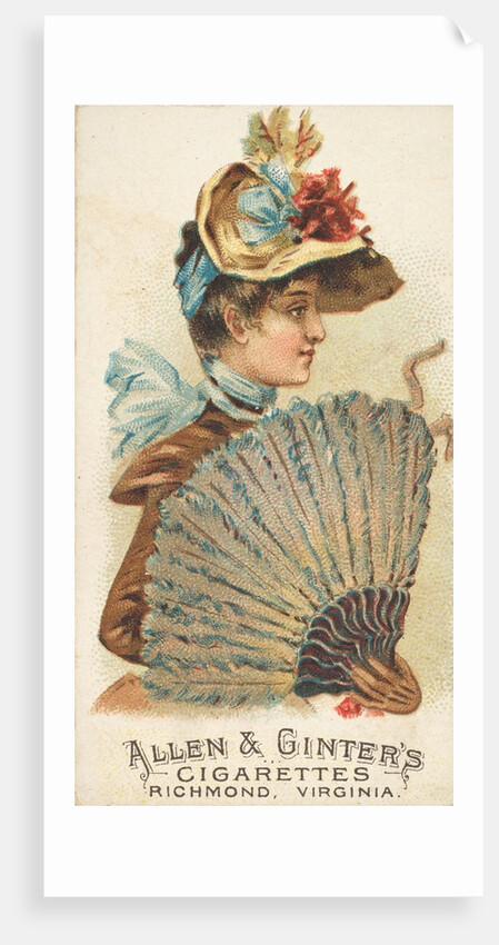 Plate 21, from the Fans of the Period series for Allen & Ginter Cigarettes Brands, 1889 by Allen & Ginter