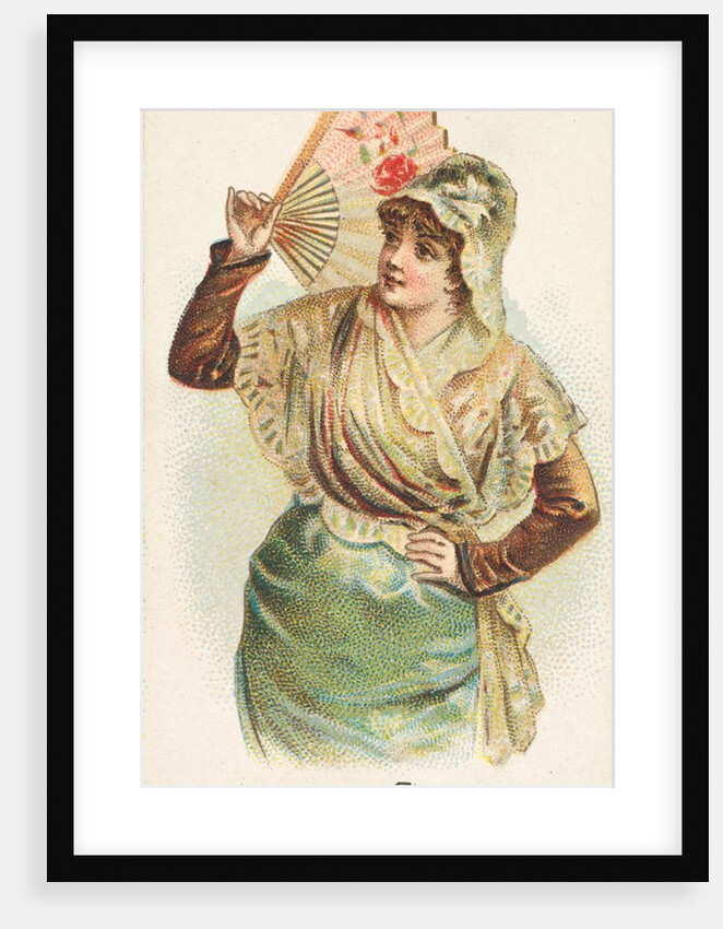 Plate 22, from the Fans of the Period series for Allen & Ginter Cigarettes Brands, 1889 by Allen & Ginter