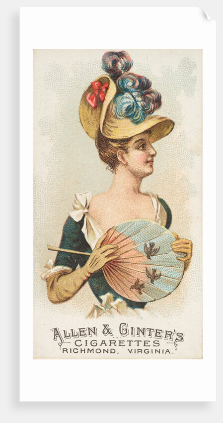Plate 25, from the Fans of the Period series for Allen & Ginter Cigarettes Brands, 1889 by Allen & Ginter
