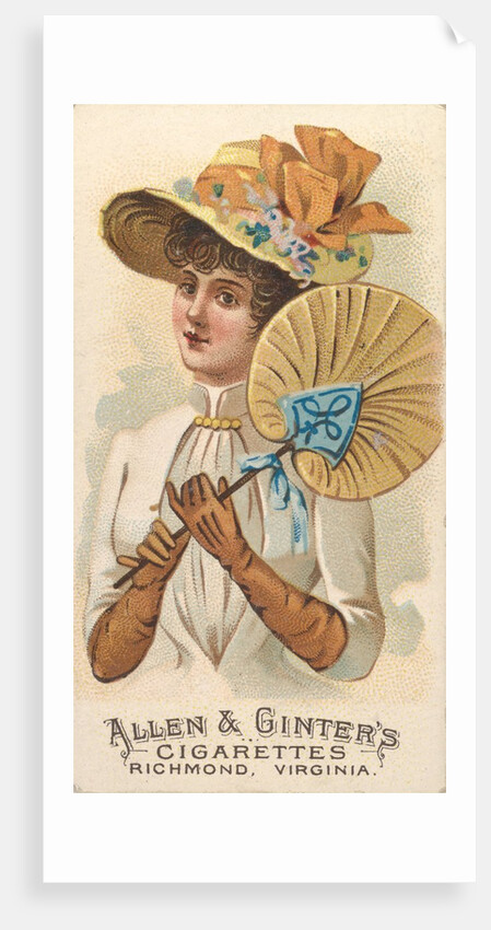 Plate 34, from the Fans of the Period series for Allen & Ginter Cigarettes Brands, 1889 by Allen & Ginter
