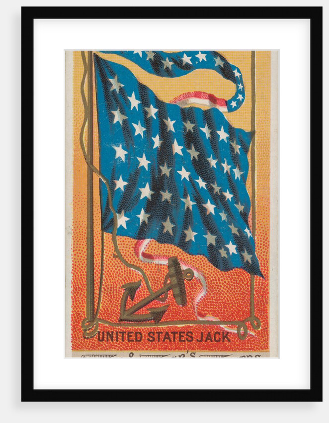 Pennant U.S., United States Jack, from Flags of All Nations, Series 1 for Allen & Gin…, 1887 by Allen & Ginter