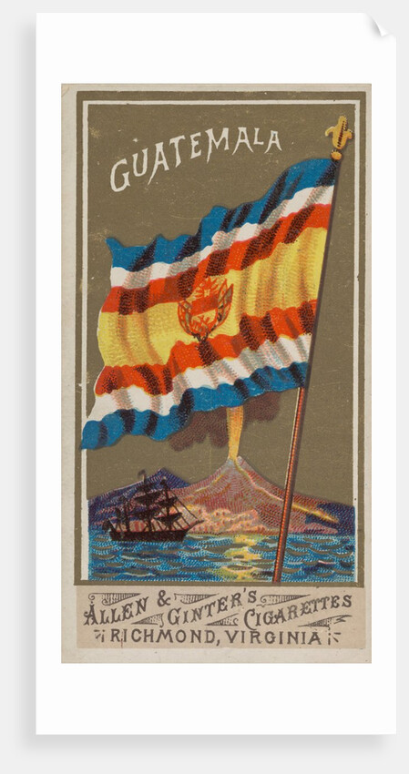 Guatemala, from Flags of All Nations, Series 1 for Allen & Ginter Cigarettes Brands, 1887 by Allen & Ginter