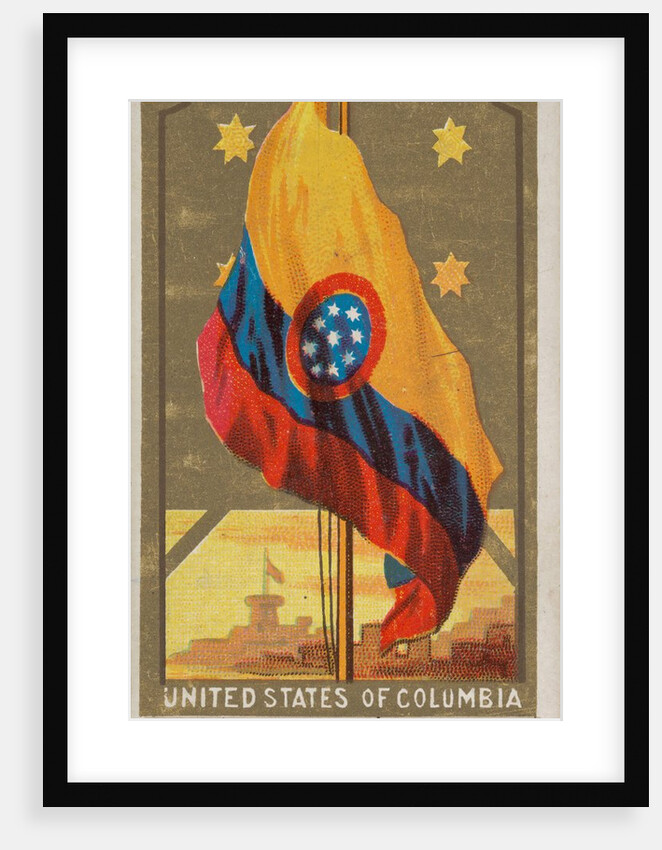 United States of Columbia, from Flags of All Nations, Series 1 for Allen & Ginter Cig…, 1887 by Allen & Ginter