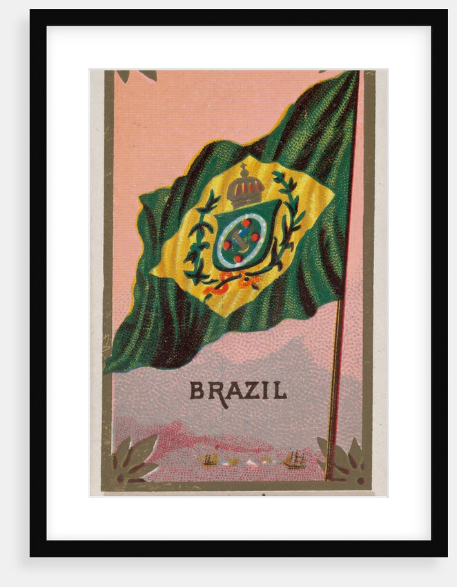 Brazil, from Flags of All Nations, Series 1 for Allen & Ginter Cigarettes Brands, 1887 by Allen & Ginter