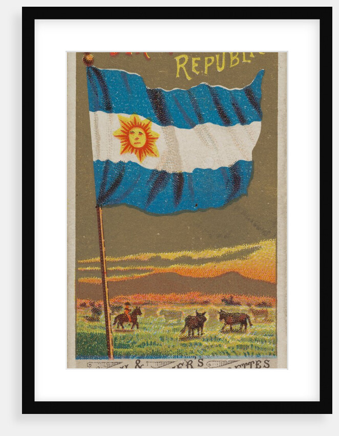 Argentine Republic, from Flags of All Nations, Series 1 for Allen & Ginter Cigarettes…, 1887 by Allen & Ginter