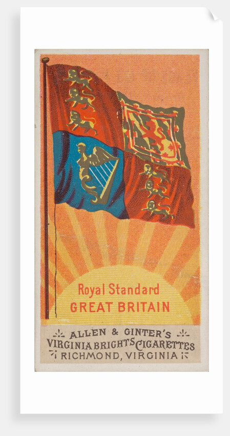 Royal Standard, Great Britain, from Flags of All Nations, Series 1 for Allen & Ginter…, 1887 by Allen & Ginter