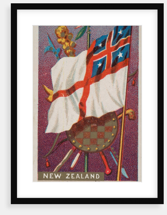 New Zealand, from Flags of All Nations, Series 1 for Allen & Ginter Cigarettes Brands, 1887 by Allen & Ginter