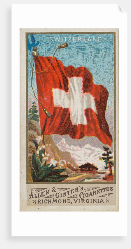 Switzerland, from Flags of All Nations, Series 1 for Allen & Ginter Cigarettes Brands, 1887 by Allen & Ginter