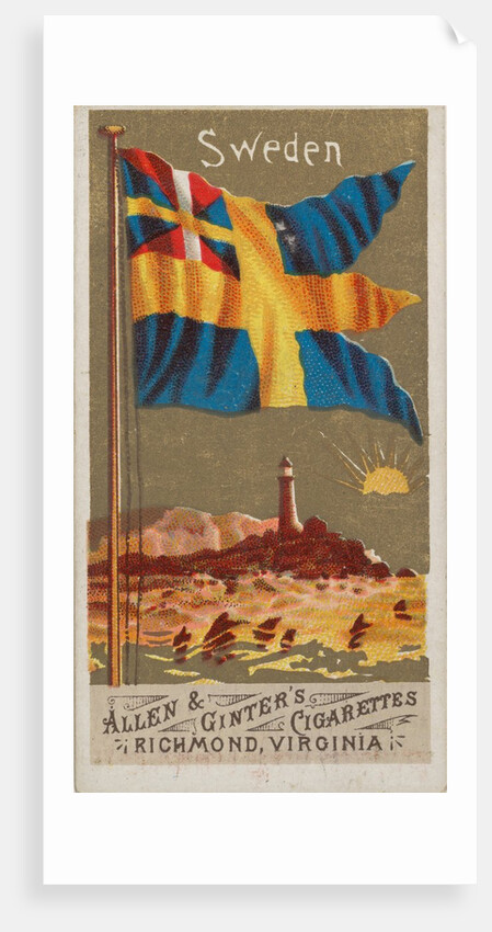 Sweden, from Flags of All Nations, Series 1 for Allen & Ginter Cigarettes Brands, 1887 by Allen & Ginter