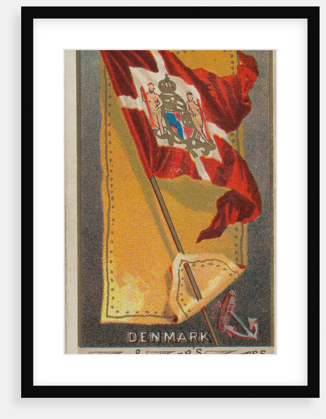 Denmark, from Flags of All Nations, Series 1 for Allen & Ginter Cigarettes Brands, 1887 by Allen & Ginter