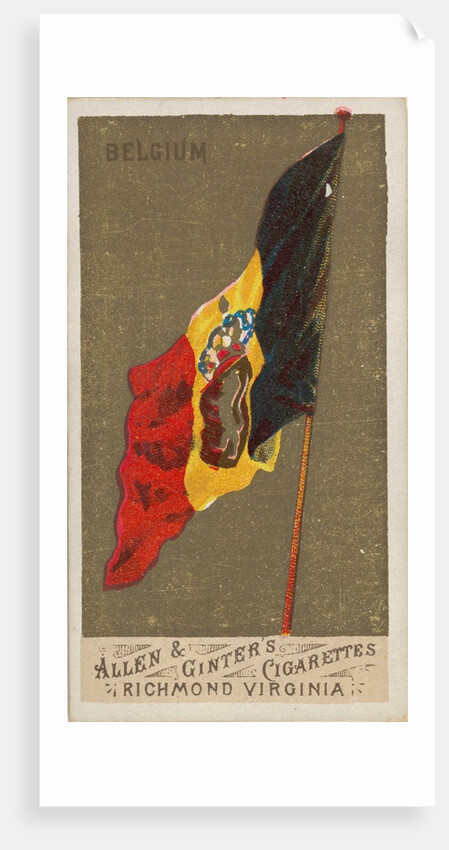 Belgium, from Flags of All Nations, Series 1 for Allen & Ginter Cigarettes Brands, 1887 by Allen & Ginter