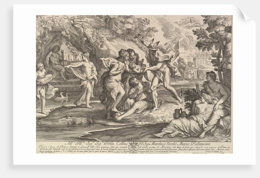 Bacchus as a child given by Mercury to the care of the Nymphs by Andrea Procaccini
