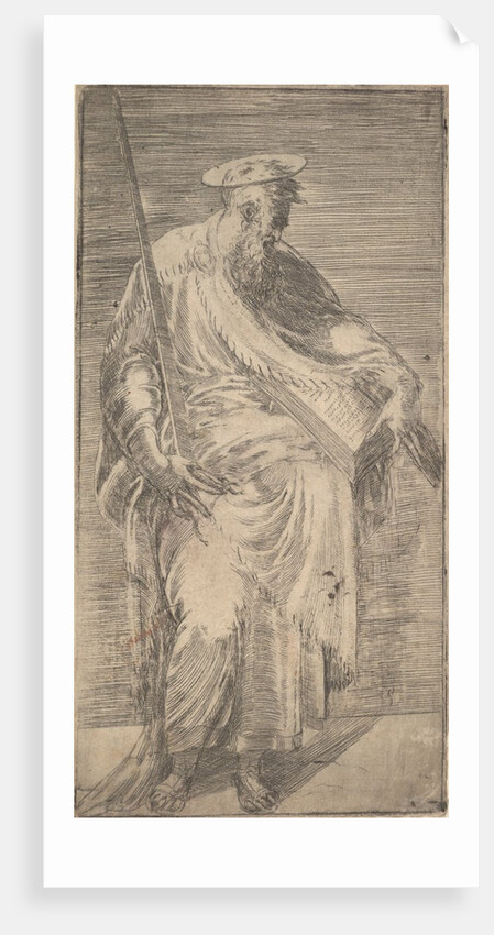 Saint Paul holding a sword and a book, from Christ and the Apostles, 1540-63 by Andrea Schiavone