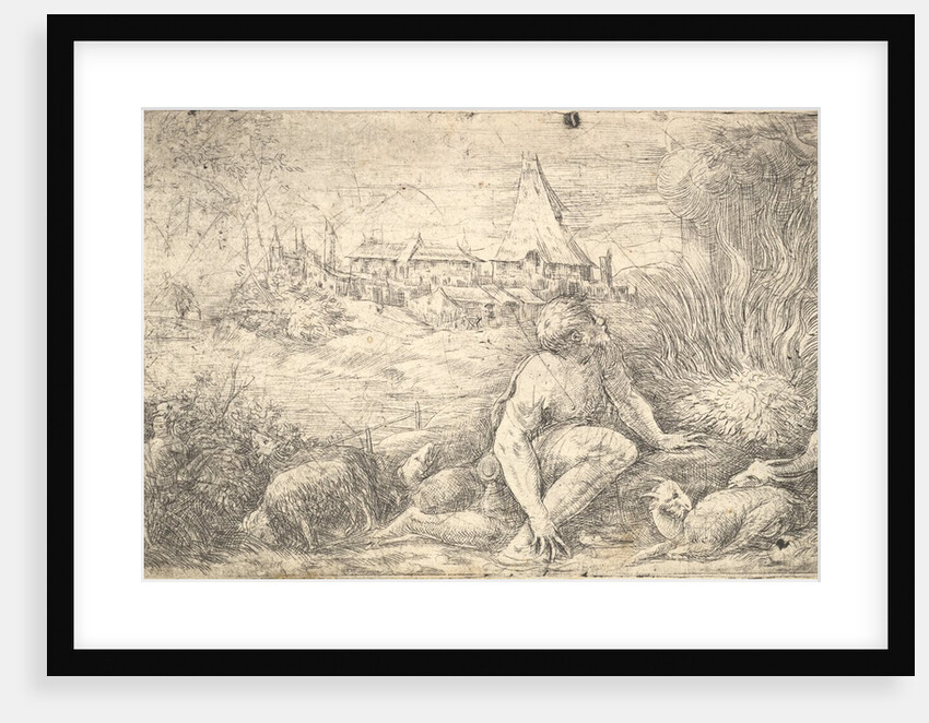 Moses and the burning bush, ca. 1544-47 by Andrea Schiavone