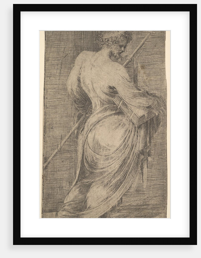 Saint James Major holding a staff and a book facing right, from 'Christ and the Apo…, ca. 1548-50 by Andrea Schiavone