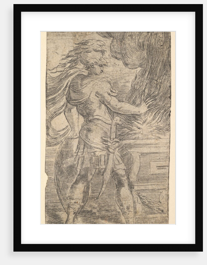 Mutius Scaevola placing his hand in the flame by Andrea Schiavone