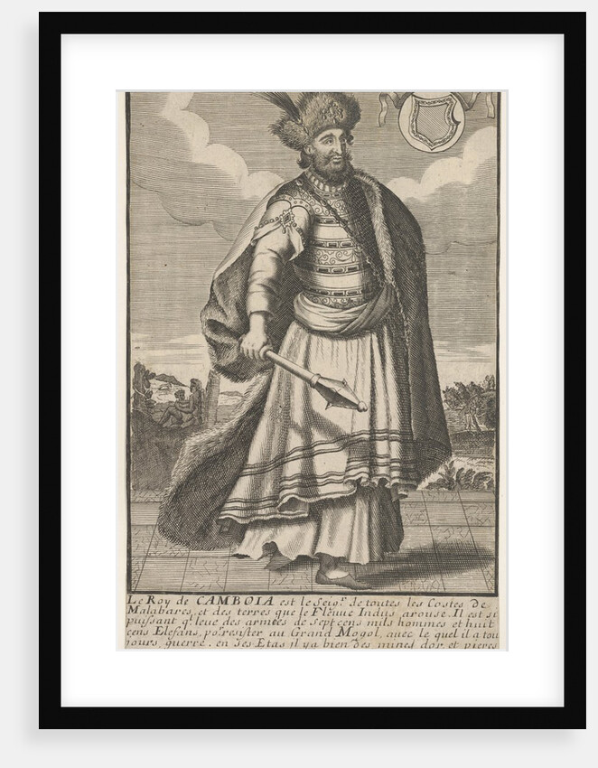 The King of Cambodia standing with a sceptre in his right hand, ca. 1670-1700 by Unknown