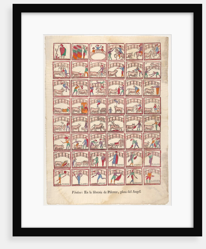 Forty-eight vignettes of bullfighting manoeuvers and scenes from the ring, ca. 1800-1850 by Unknown